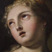 Peinture italienne du XVIIIe siècle sur cuivre, La Mort de Cléopâtre.