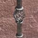 Candle holder or wrought iron candlestick (height 72 cm)