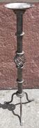 Candle holder or wrought iron candlestick (height 72 cm)