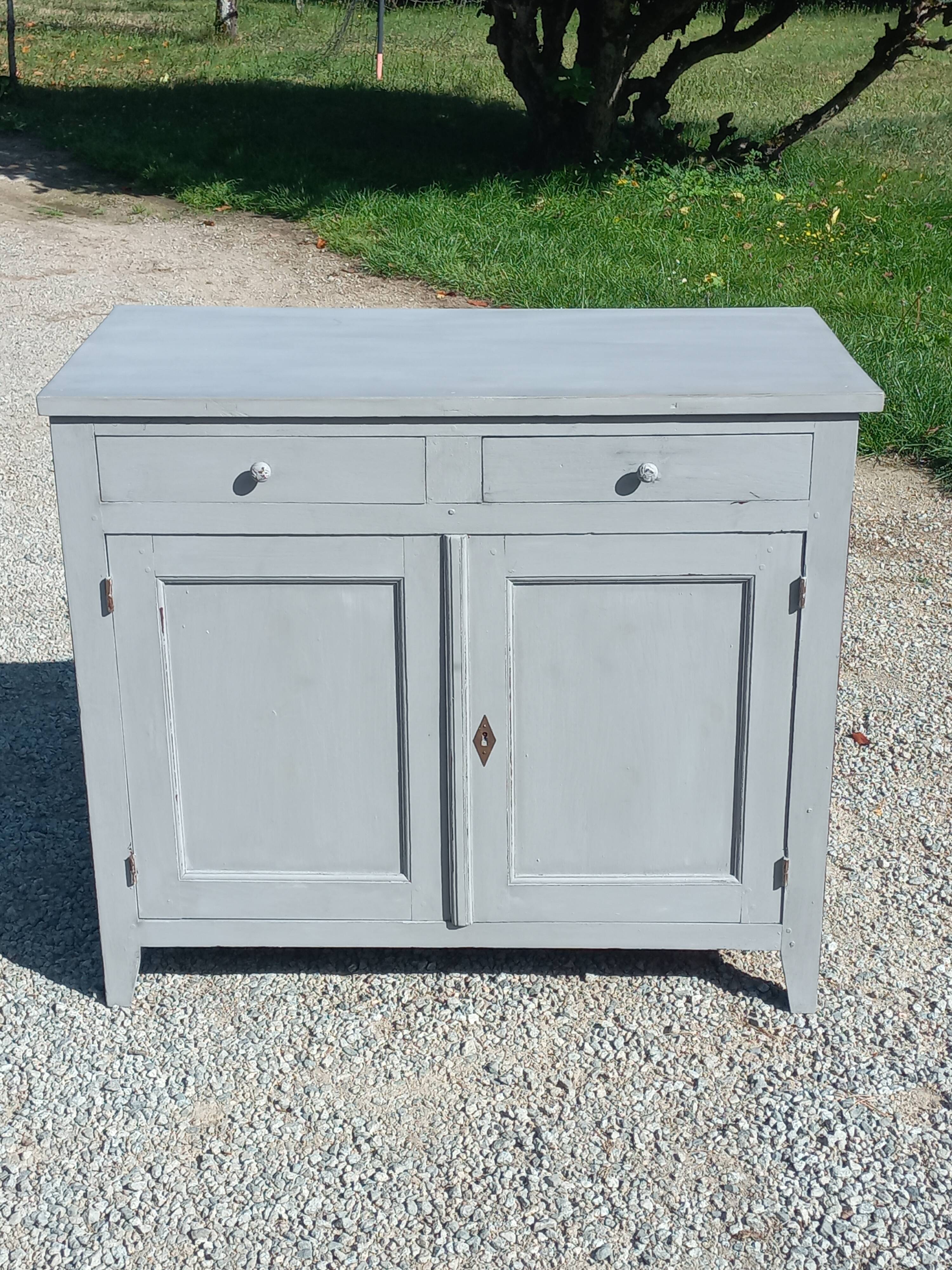 Parisian sideboard in oak and walnut 2 doors 2 drawers from the 20s