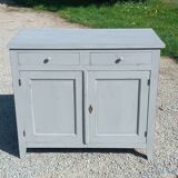 Parisian sideboard in oak and walnut 2 doors 2 drawers from the 20s