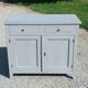 Parisian sideboard in oak and walnut 2 doors 2 drawers from the 20s