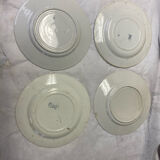 Set of 4 old iron earth plates