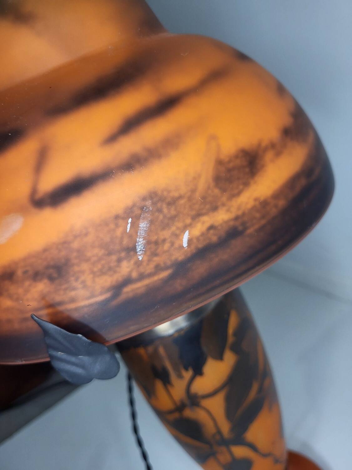 Lampe en verre- art nouveau