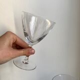 Set of 5 engraved wine glasses star model 50s