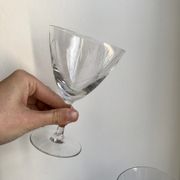 Set of 5 engraved wine glasses star model 50s
