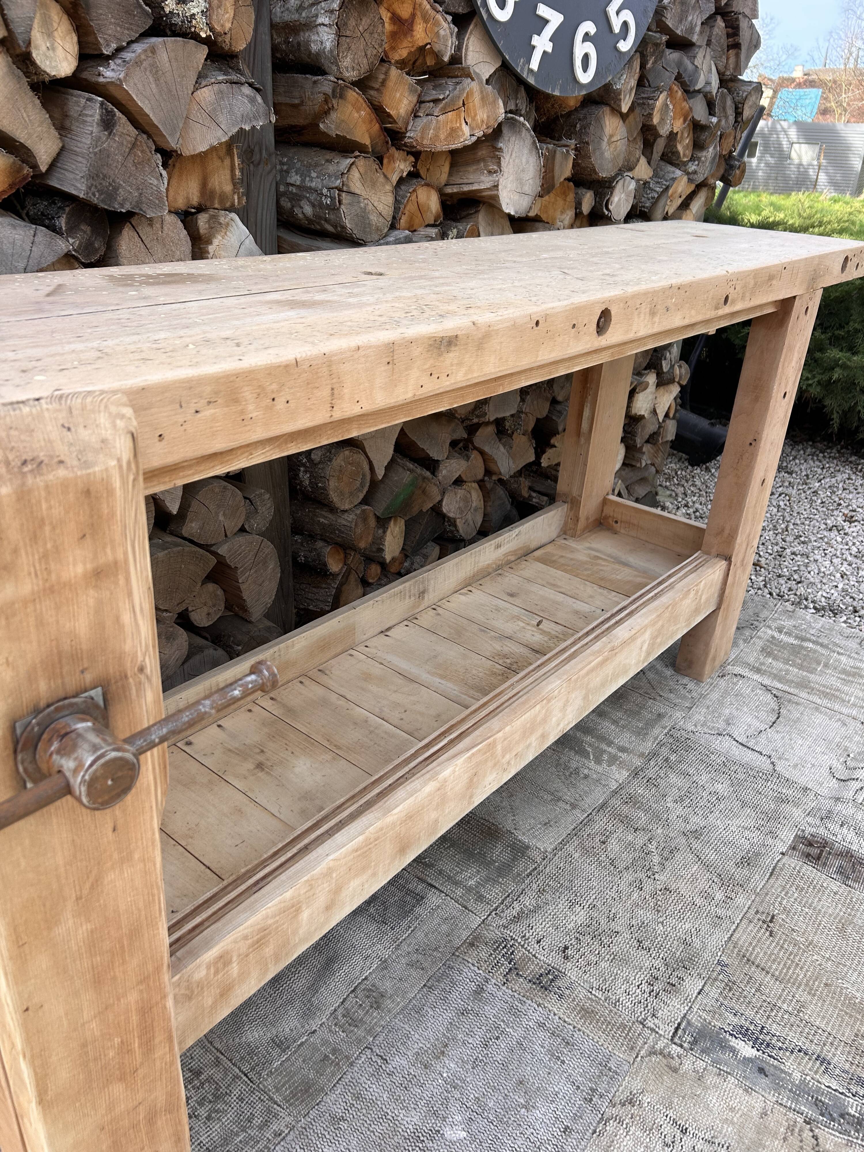 Renovated carpenter's workbench