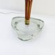 Scandinavian table lamp in glass, wood and brass 1960 Nybro Armaturfabrik