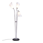 Czech Art Deco Floor Lamp in Chrome, Opal Glass and Lacquered Wood, 1930s