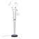 Czech Art Deco Floor Lamp in Chrome, Opal Glass and Lacquered Wood, 1930s