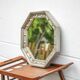 Vintage mirror, wooden mirror covered with tin, tin mirror from the 60s