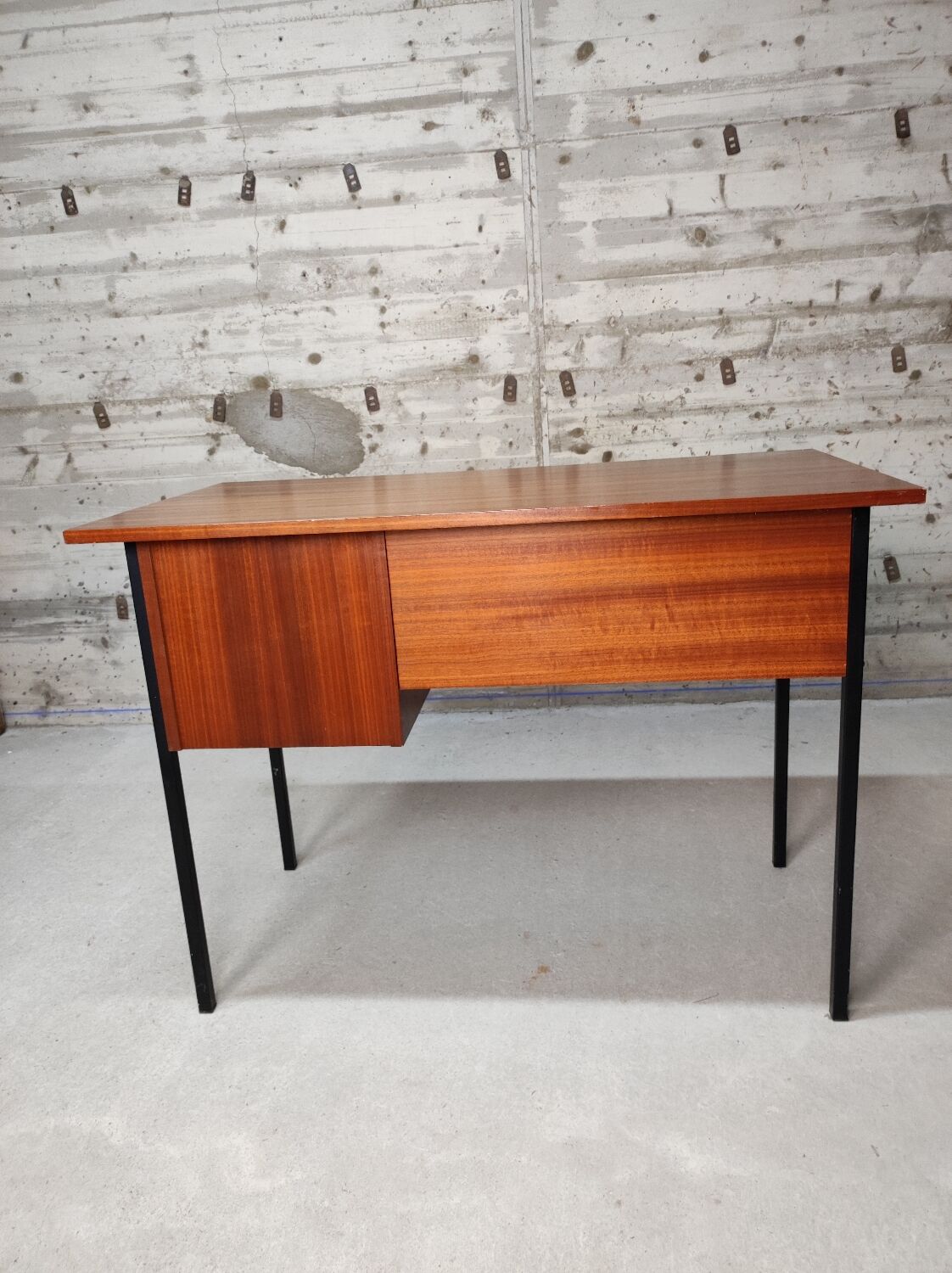 Wood and metal desk