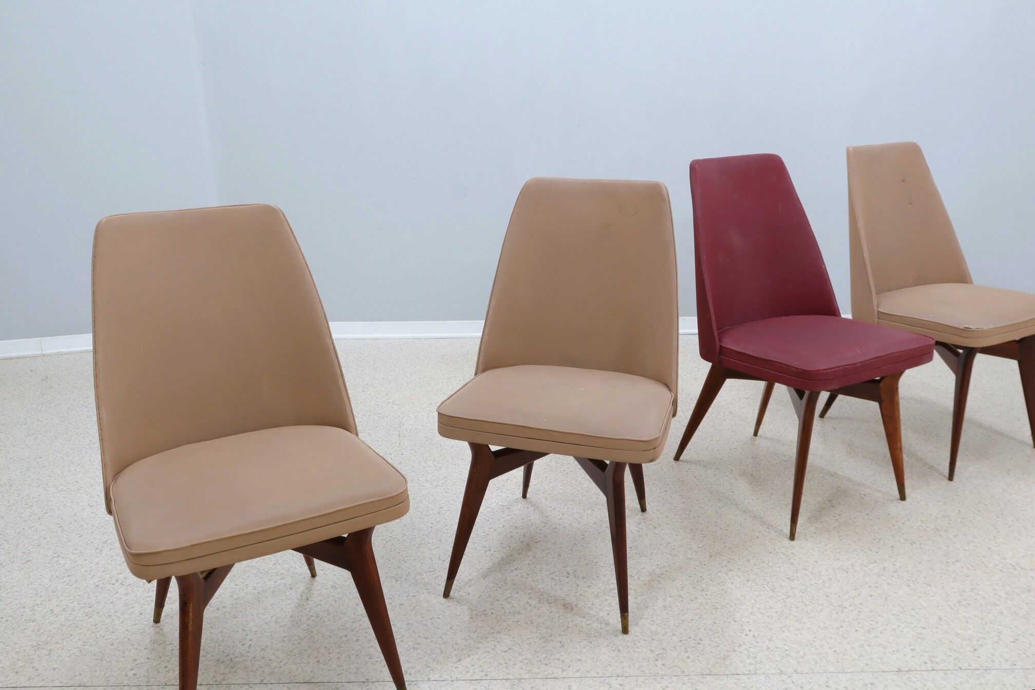Melchiorre Bega mid century chairs 1950s, set of 4