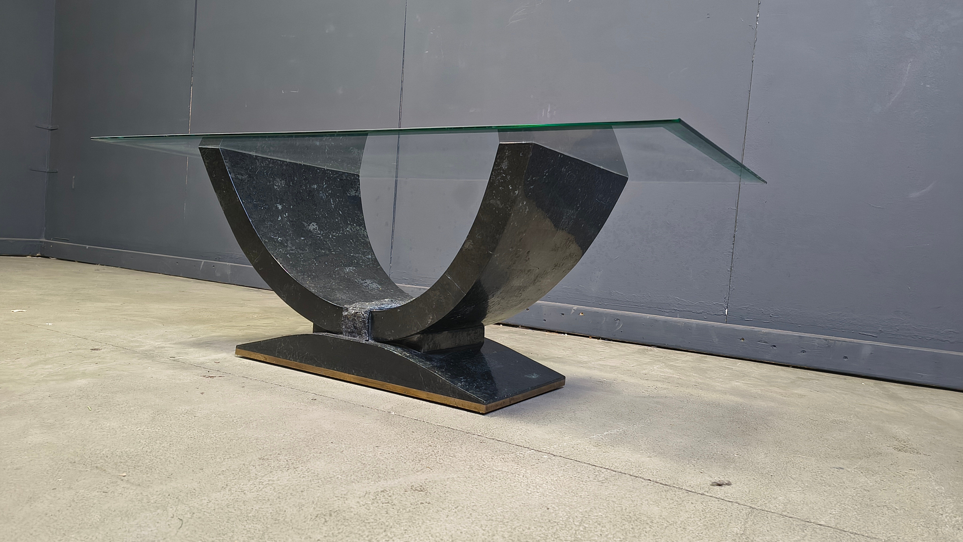Vintage tessellated coffee table by Maitland Smith, 1980s