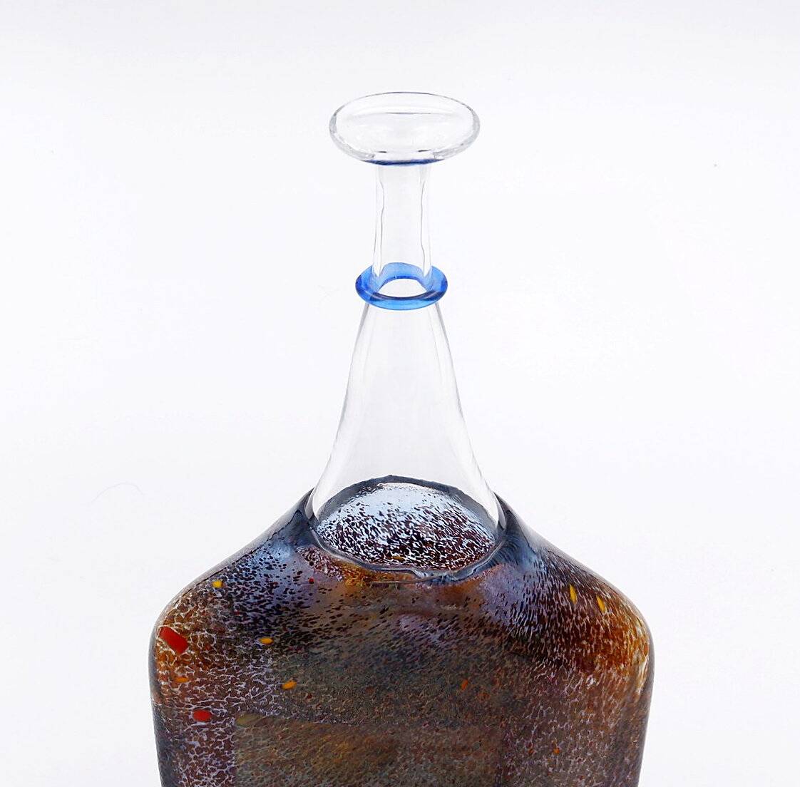 Very large Swedish satellite glass vase by Bertil Vallien for Kosta Boda - 1980s