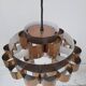 Danish copper suspension light by Werner Schou, 1970s.