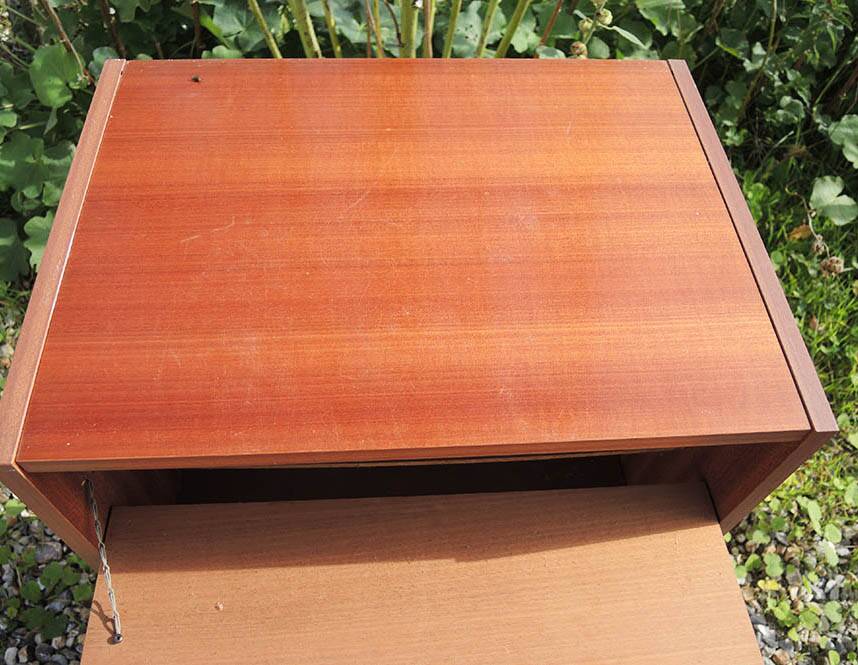 Old Shoe Cabinet with 5 Wooden Lockers