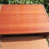 Old Shoe Cabinet with 5 Wooden Lockers