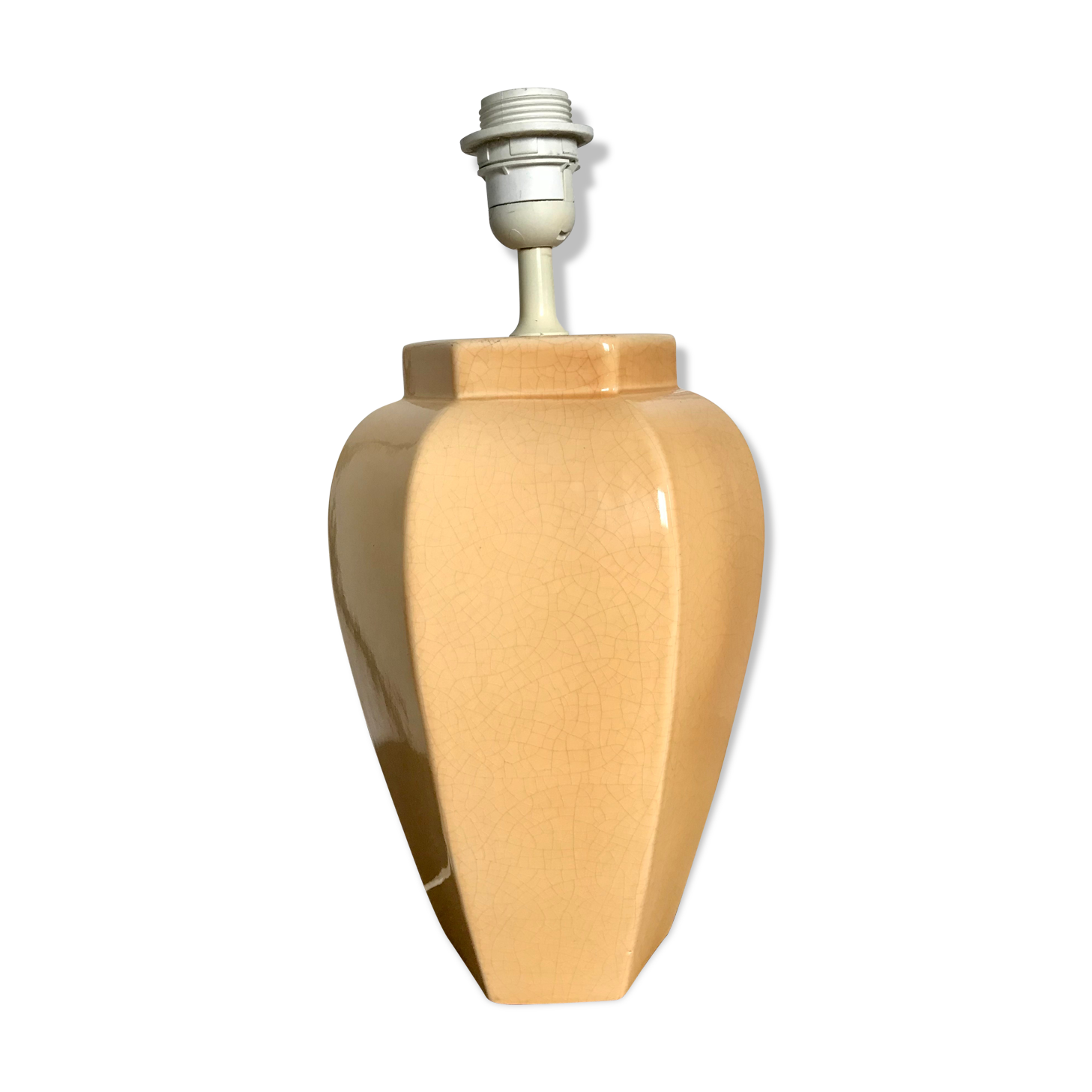 Vintage cracked ceramic lamp base