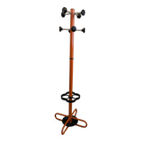 Designer red metal coat rack