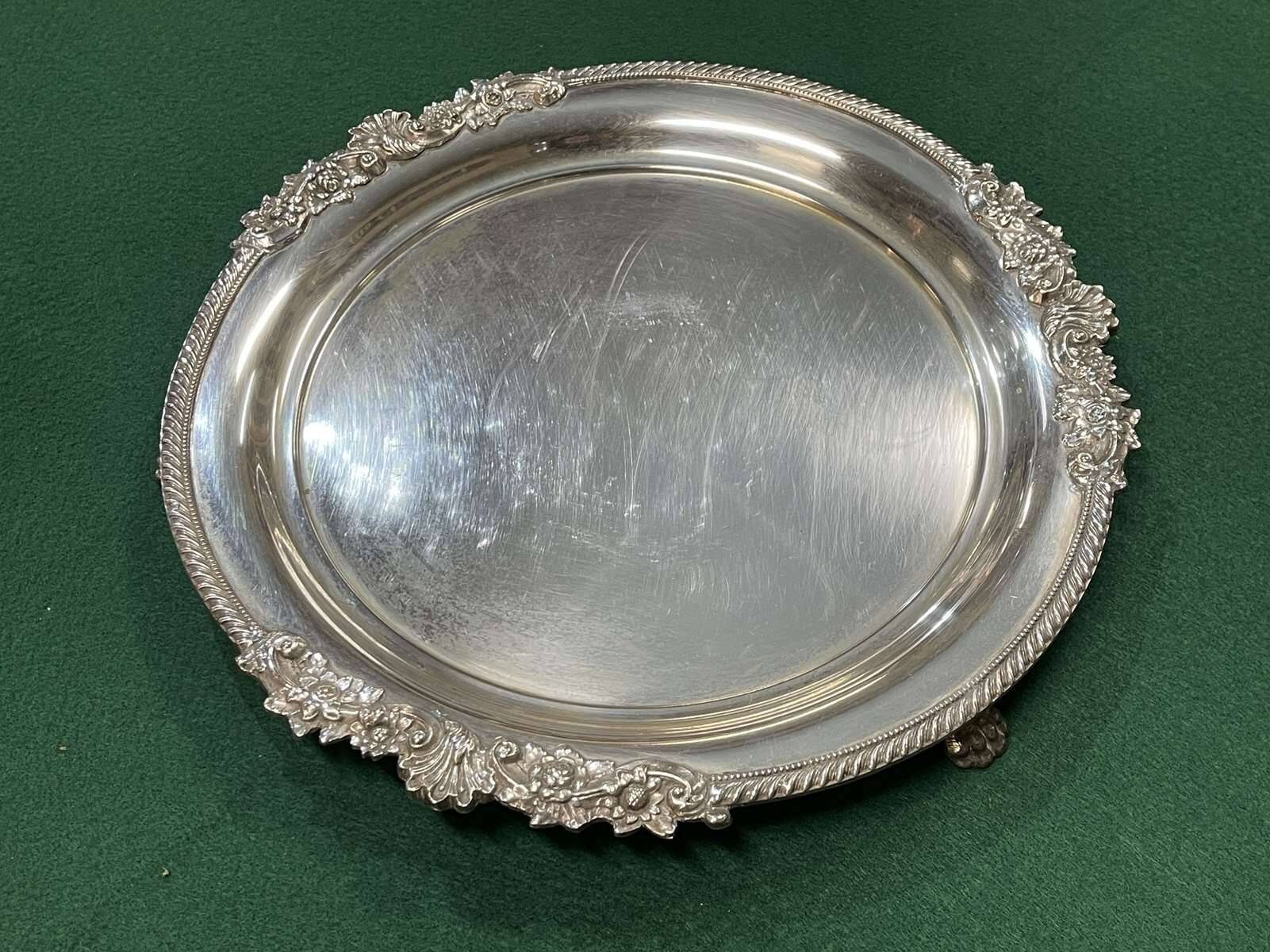 1930s English Silver Plated Tray