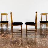 Set of 6 restored chairs by Bernard Malendowicz 1960s