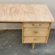 Raw wood pedestal desk, 1940-1950