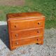 Vintage 3-drawer golden oak chest of drawers from the 50s