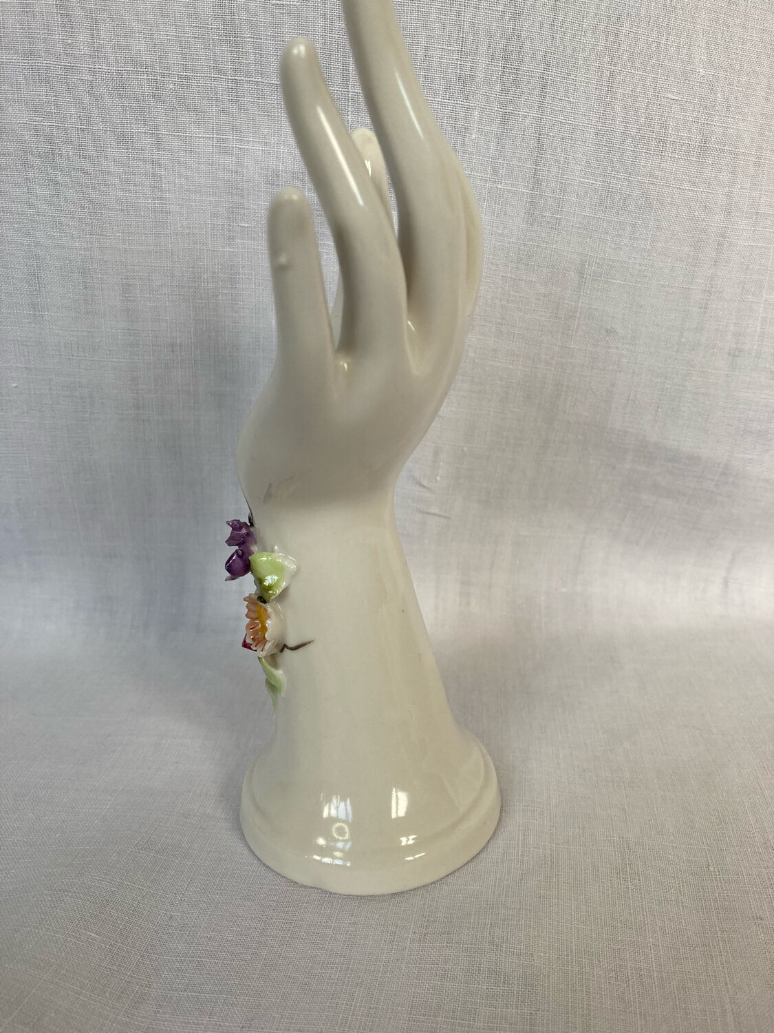 Soliflore vase, vintage hand ring
