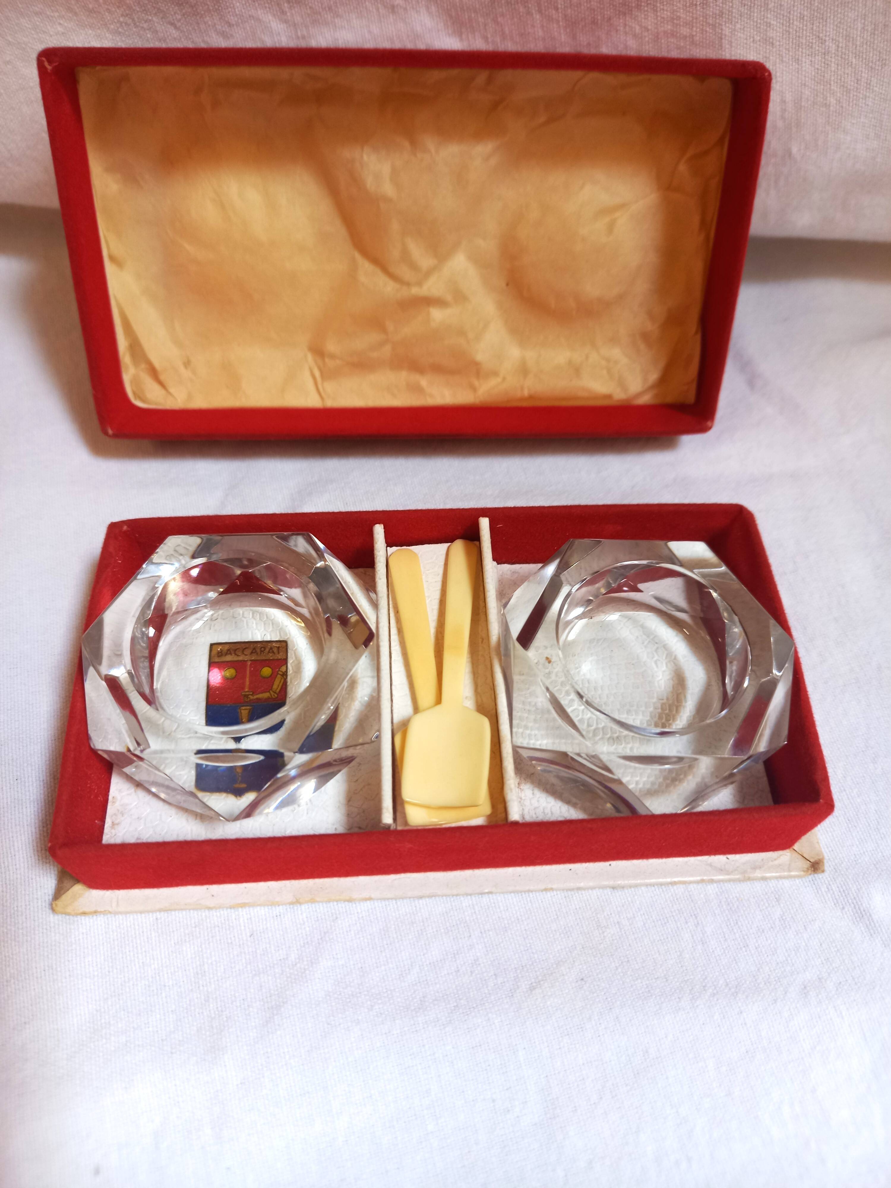 Paire de salerons en cristal de Baccarat