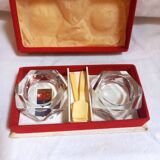 Paire de salerons en cristal de Baccarat