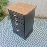 Commode chiffonnier patine noire