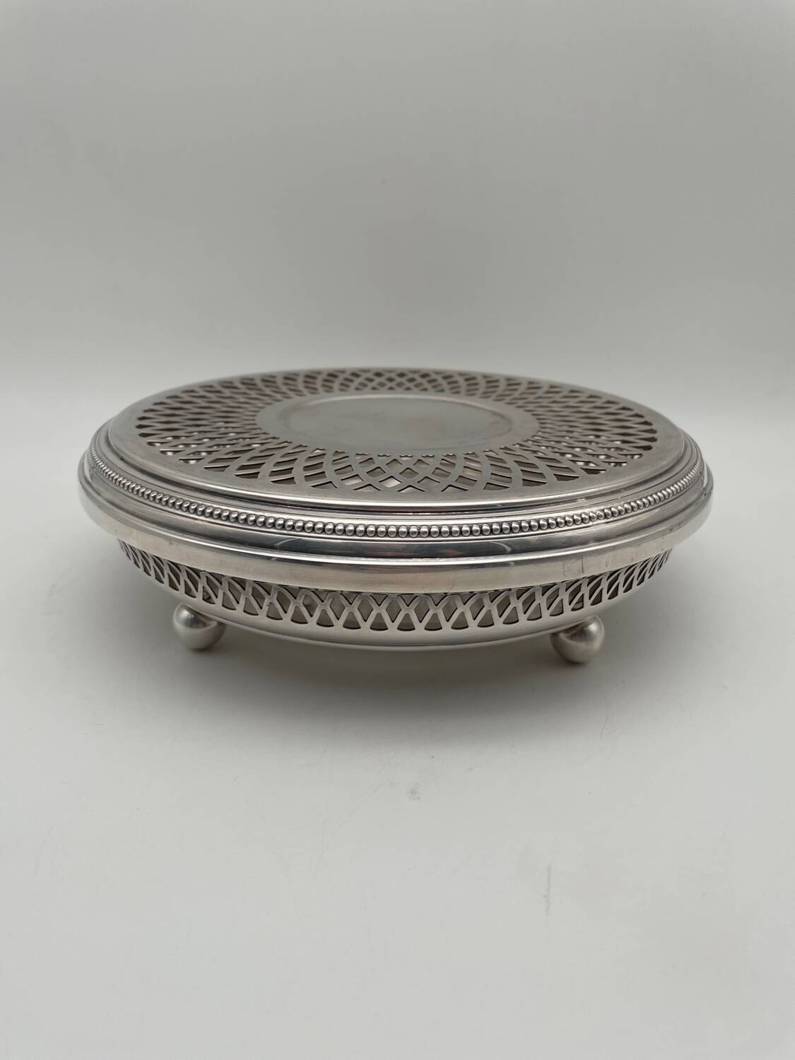 Chauffe plat Christofle model Gallia en métal argenté