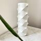 Vintage Bisque Porcelain Op Art Spike 501 Vase by Scherzer, Space Age 1970s