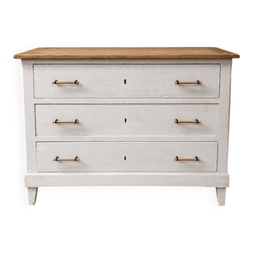 Commode ancienne en sapin massif relookée