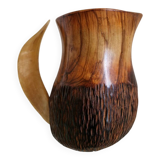 Olive wood pitcher