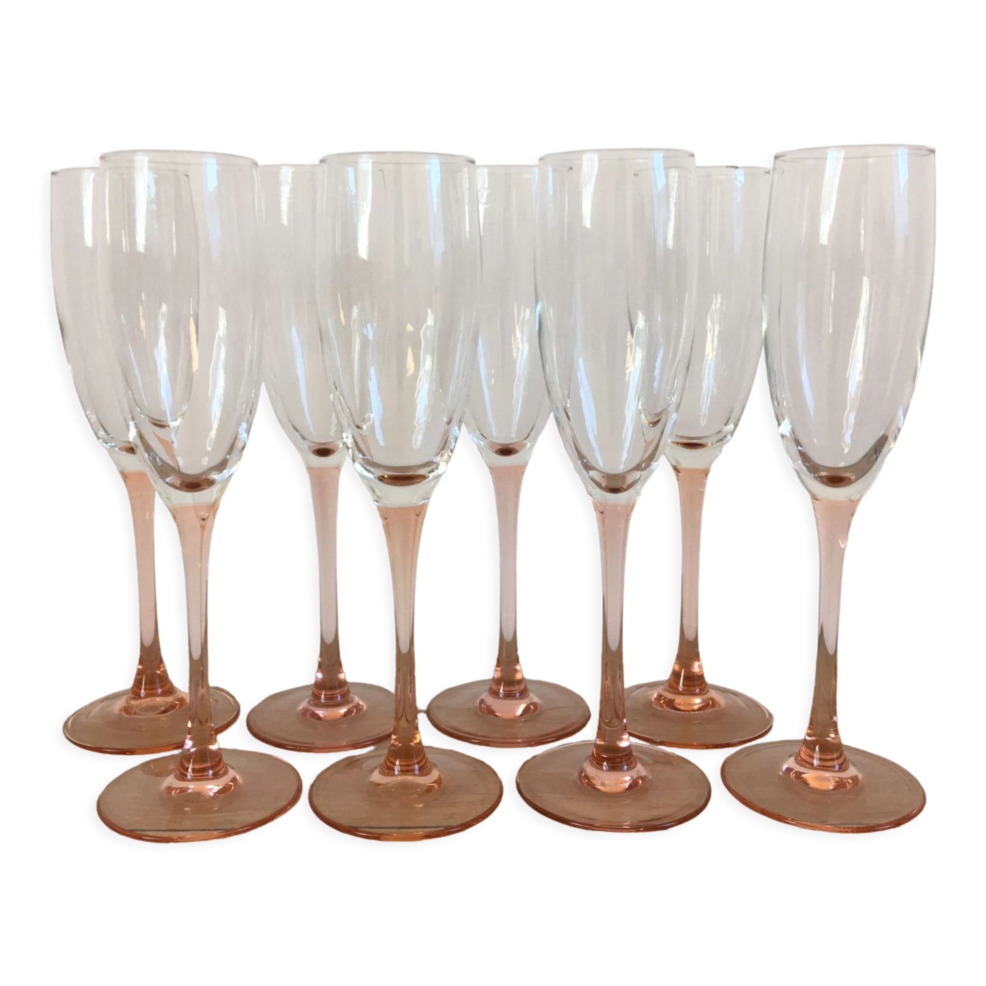Champagne flutes Luminarc pied rose