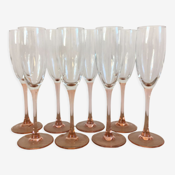 Champagne flutes Luminarc pied rose