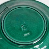 Large Scandinavian Modern Green Plate, Arol Ceramic, Halden Norway, 1950s