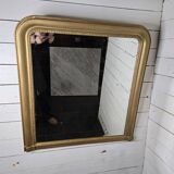 Old Louis Philippe style gilded mirror beveled mirror