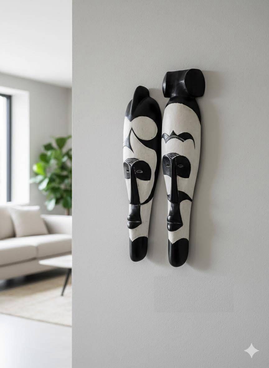 Set of Fang Masks from Cameroon – African Art in Wood | African Decoration