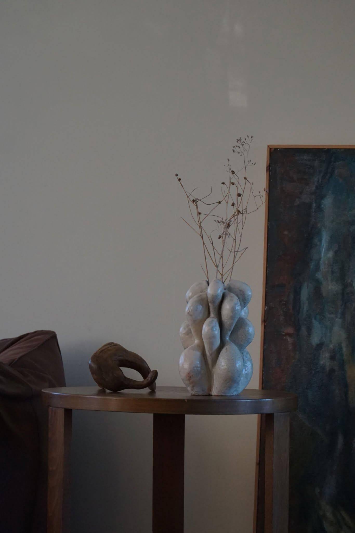 Modern Danish, Lacquered Beech Side Table, Fritz Hansen, "Model 1535", 1940s