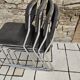 Set of four vintage 1970 sled chairs