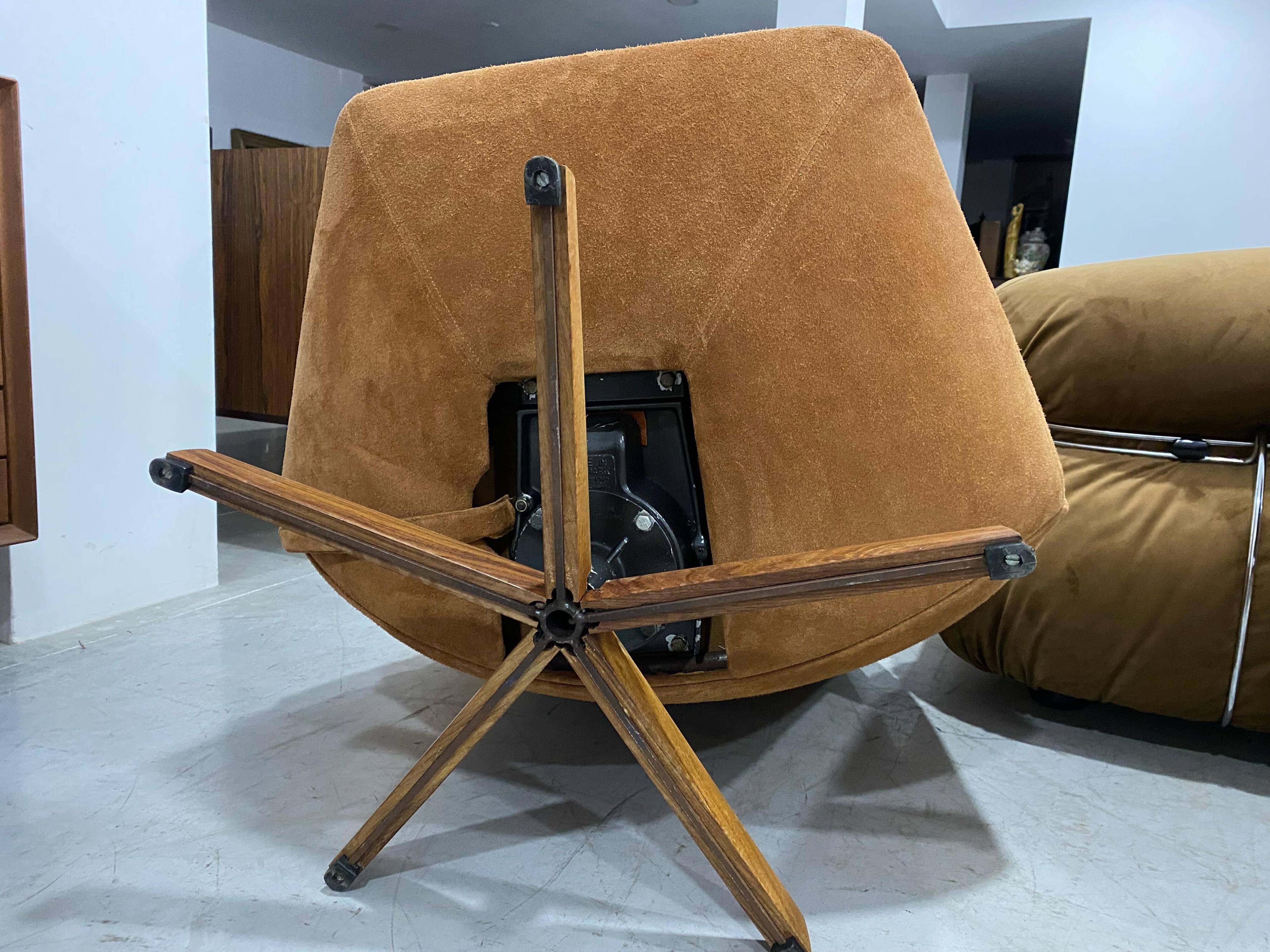 Mid-Century Danish Swivel Easy Chair from Madsen & Schubel, 1960s