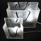 Lucite shopping bag lamps mid-century, set of 2