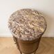 Louis XV bedside table in wood and marble
