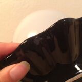 Black ceramic shell lamp and opaline pearl