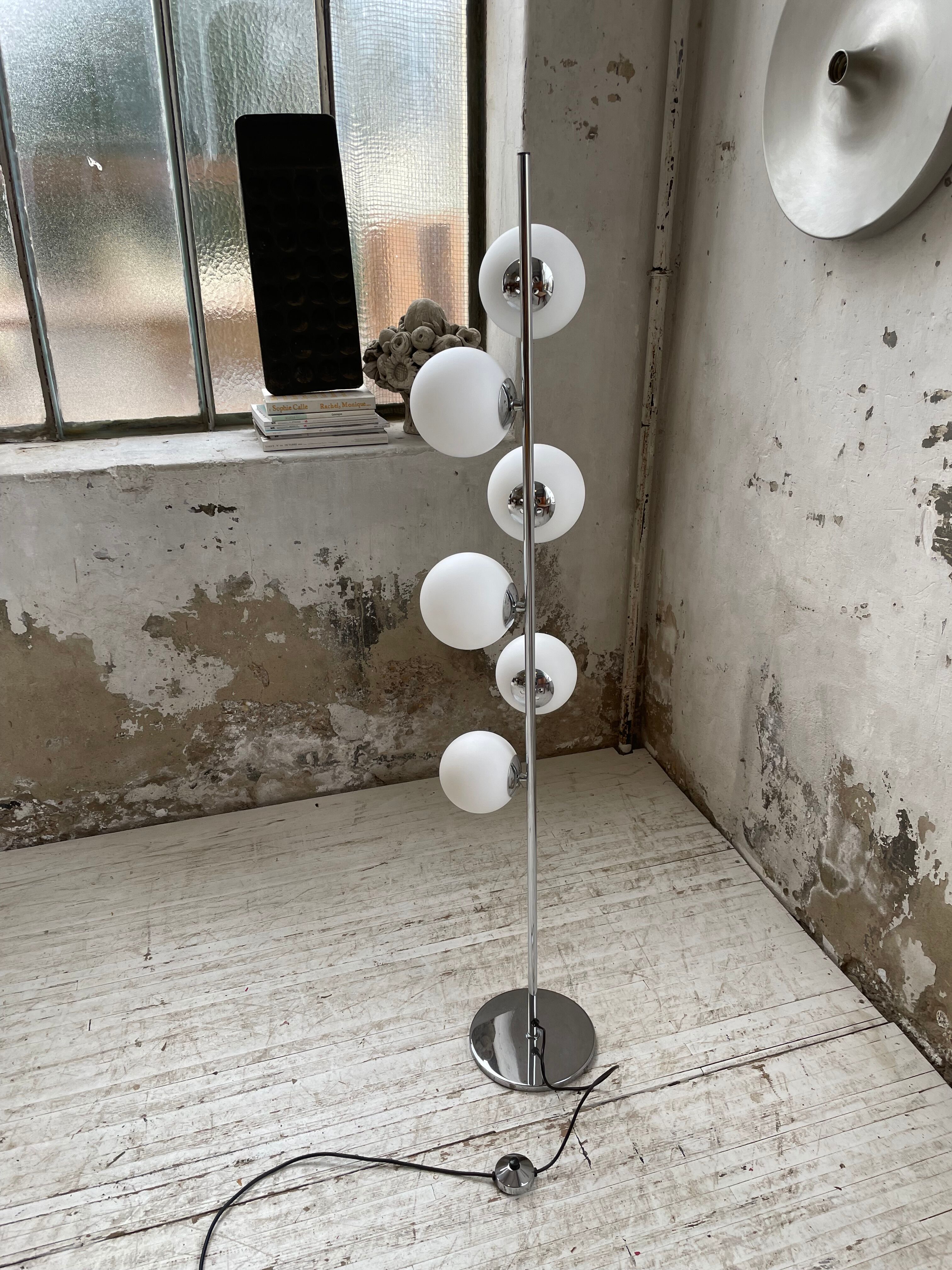 Floor lamp design 70s "balls"