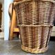 Braided wicker basket