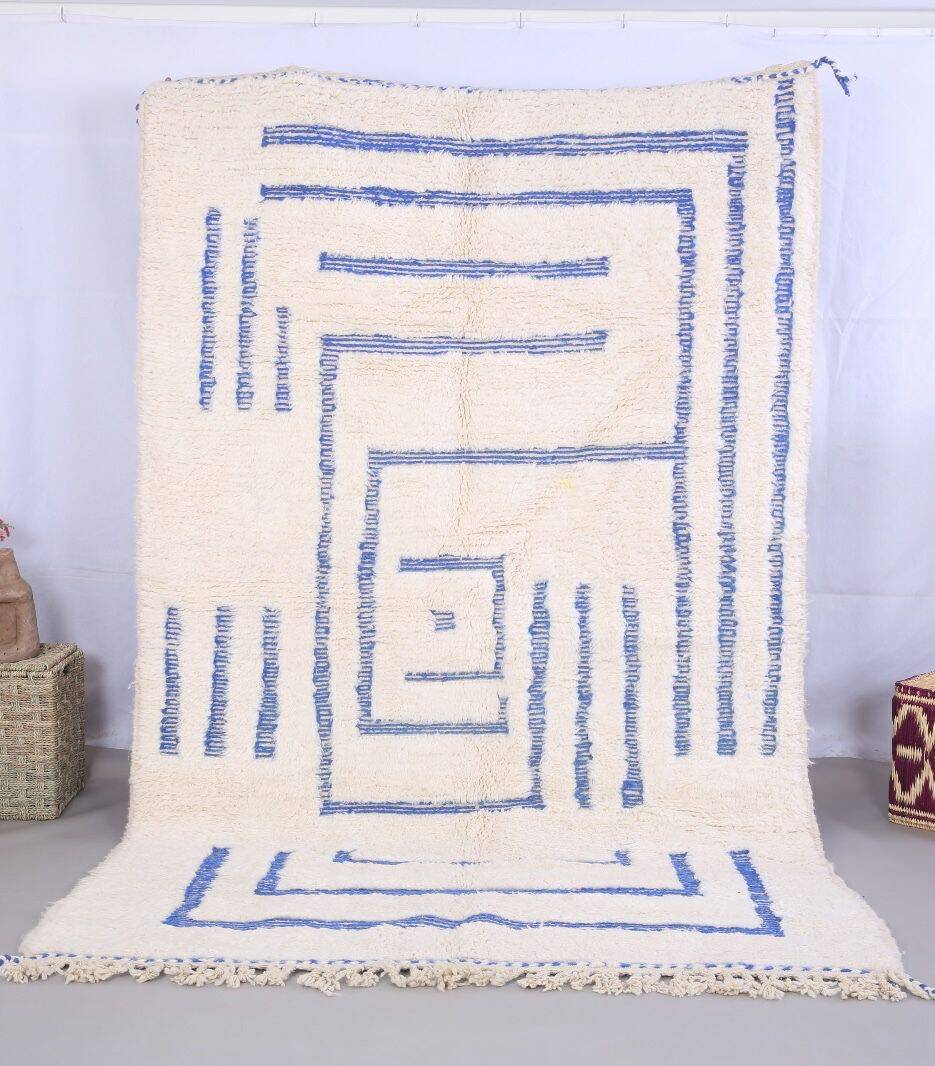 Handmade wool Berber rug 250x150 cm